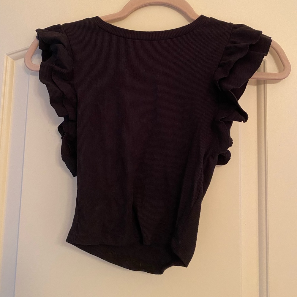 Zara ruffle crop top